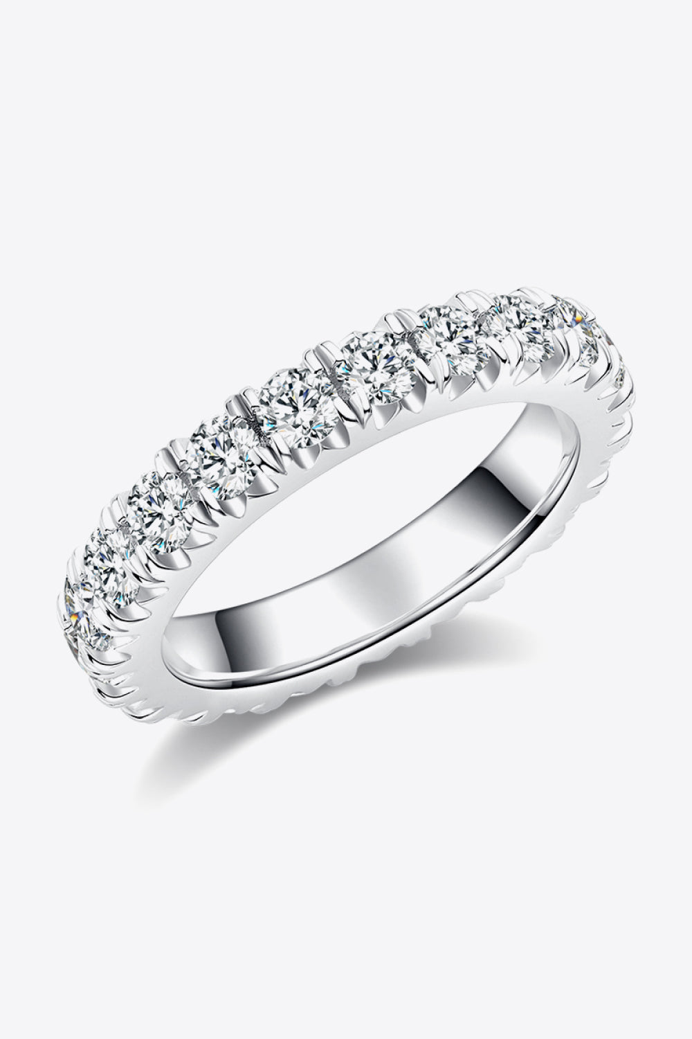 2.3 Carat Moissanite 925 Sterling Silver Eternity Ring