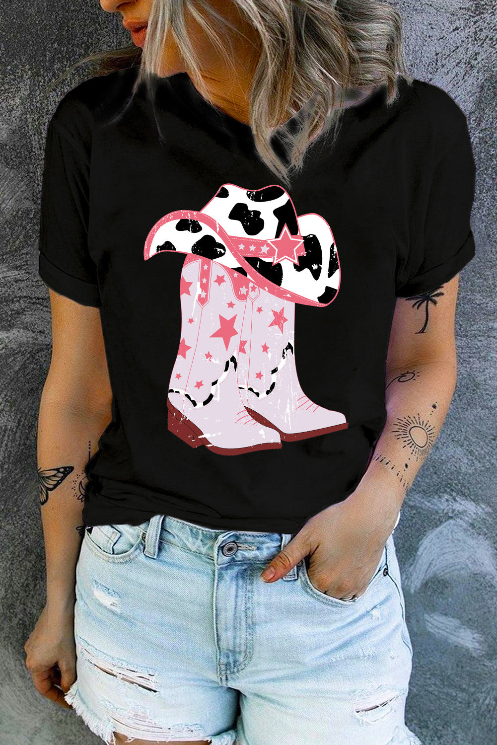 Cowboy Hat and Boots Graphic Tee