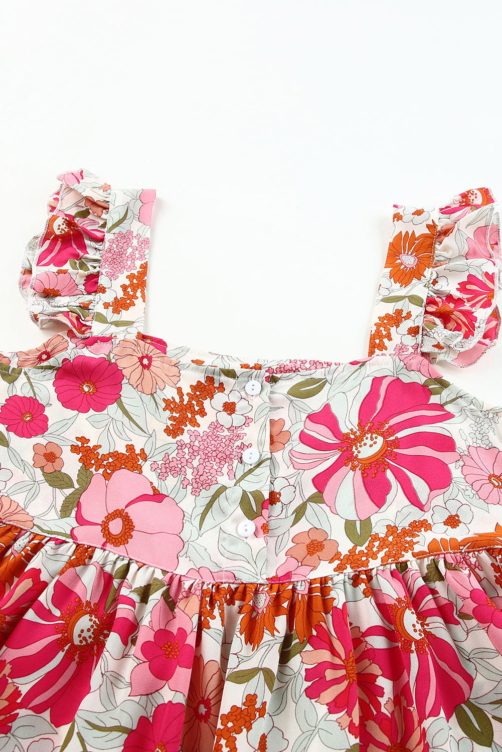 Floral Square Neck Babydoll Top